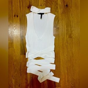 BCBGMaxAzria Crop Top White